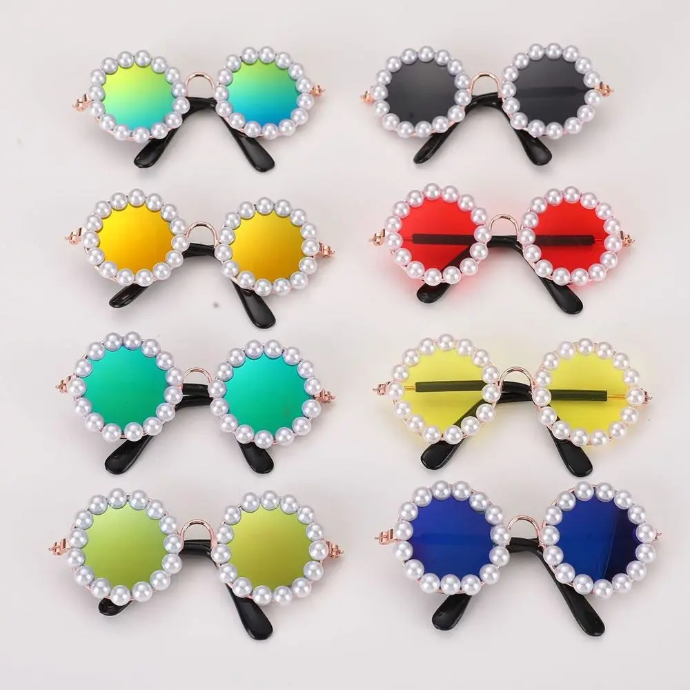 Cat Sunglasses Pearl Glaesses Dog Headwear Products Photos Props Pet Supplies