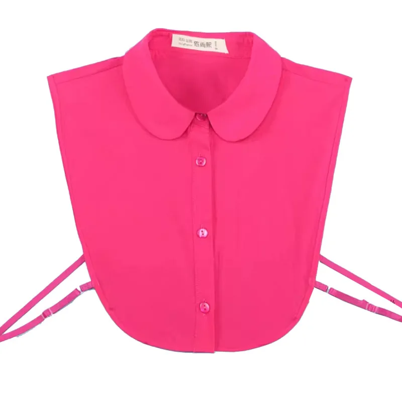 Camisa de cuello desmontable de Color caramelo para mujer, cuello falso de mezclilla, Collar falso a cuadros, gargantilla de encaje para mujer, camisa