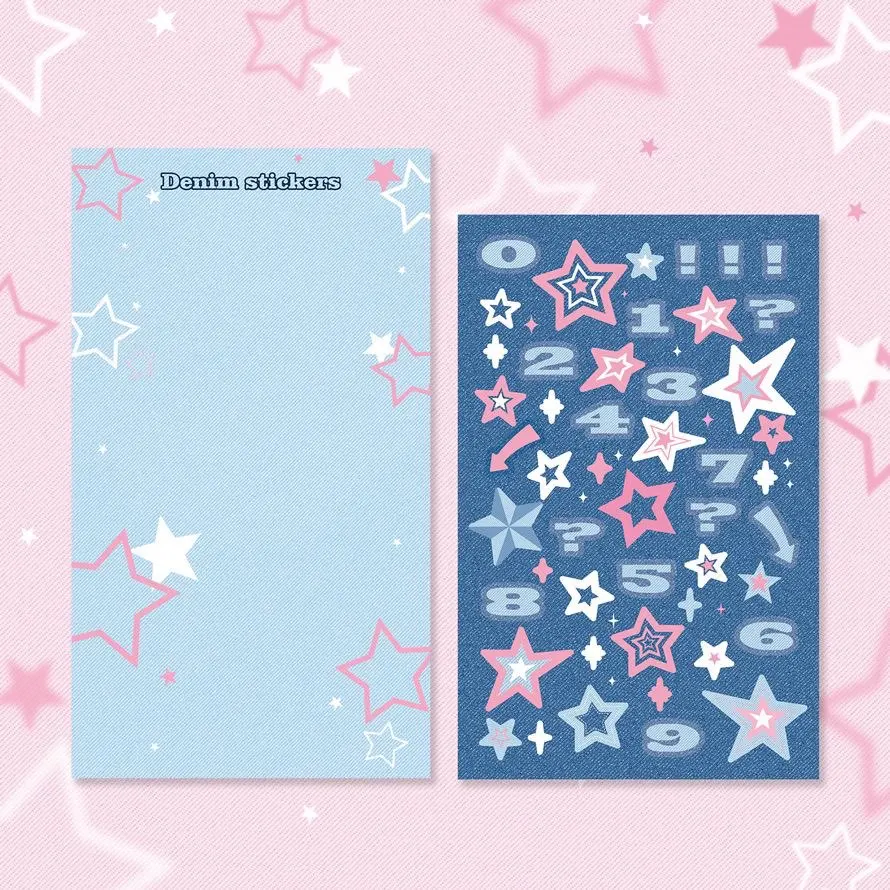 1/6 Pcs KeYi Original Cowboy Letter Stickers Y2k Star Gouka Sticker DIY Handbag Decoration Material Stickers