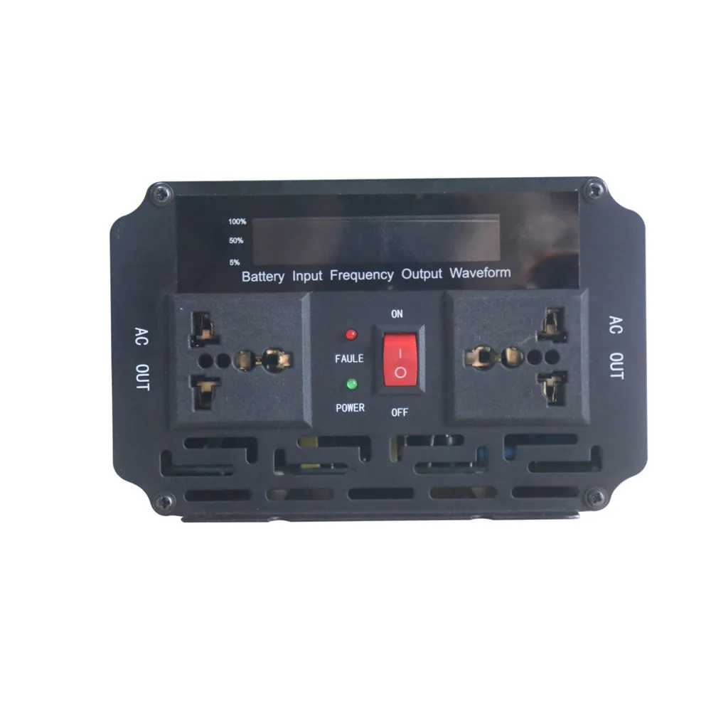 EU plug 2.5KW 2500W DC 12V TO AC 220V 50HZ Modified Wave UPS Inverter with Battery Charger