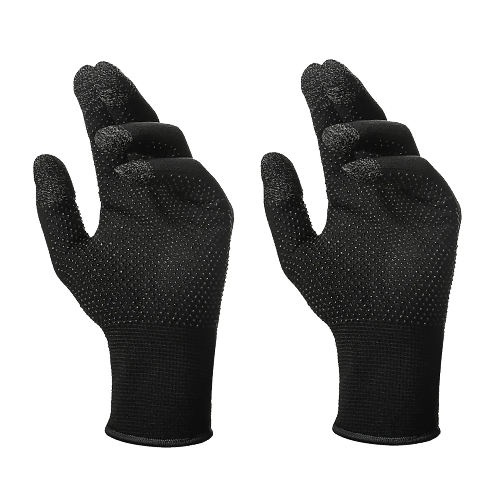 Guantes Térmicos de invierno de 2 piezas, guante de pantalla táctil, dedo táctil con puntos, Gel de sílice, palma, diseño antideslizante, soporta casi