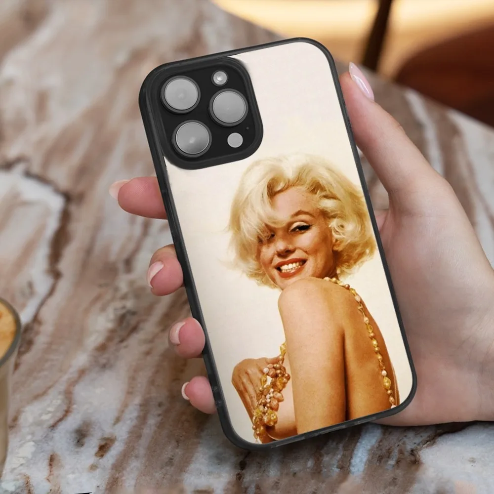 Hot M-Marilyn M-Monroe Phone Case For iPhone 16,15,14,13,12,11,Plus,Pro,Max,Mini Soft Magesafe Magnetic Wireless Charge