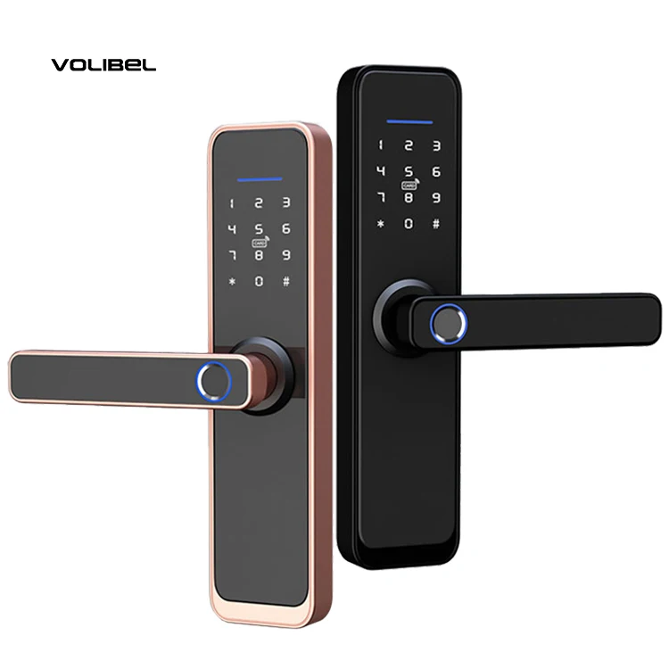 

Front hotel mobile control keyless biometric electronic ttlock tuya wifi digital fingerprint smart door lock