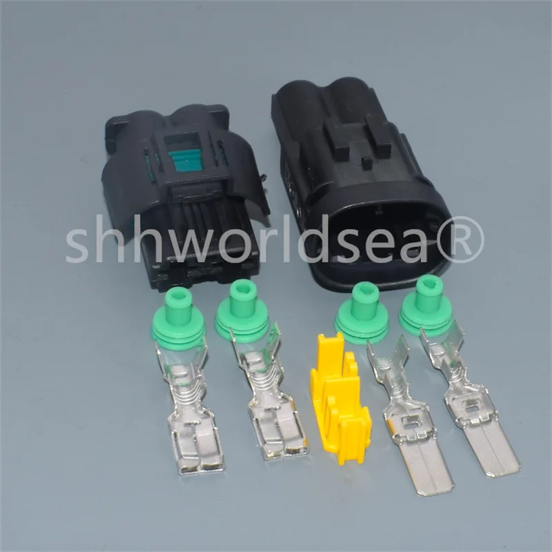 1Set 2 Pin Auto Waterproof Sensor Connector Sealed Electrical High Current Fan Motor Plug 1544678-2 1544334-1 1544317-1