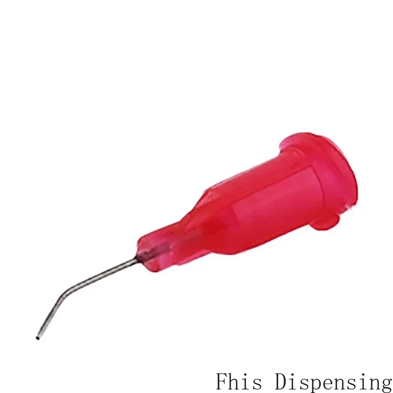 Embouts émoussés de Distribution en acier inoxydable 100, aiguilles de Distribution coudées de 25G à 45 degrés