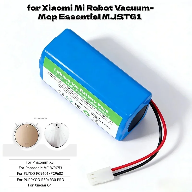 Long Lasting 14.4V 5200mAh Replacement Battery Pack High Quality for Xiaomi Mi Vacuum-Mop MJSTG1 Sweeping Mopping Cleaner