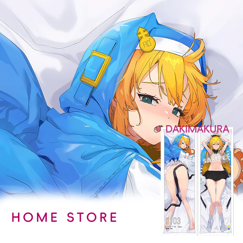 Dakimakura غطاء Comiket 103 Bridget (Geilty Gear) أنيمي على الوجهين طباعة المخدة هدية بالحجم الطبيعي 2way وسادة للجسم