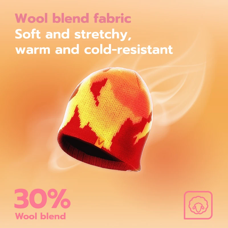 VECTOR Men's and Women's Wool Knitted Hats for Skiing Keep Warm Sweat Wicking Odor Proof Winter Hiking Fishing Cycling Snowboard