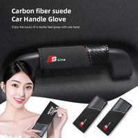 1/2Pcs Car Door Handle Gloves Auto Interior Decoration For Audi Sline A1 A2 A3 A4 A5 A6 A7 A8 Q1 Q2 Q3 Q4 Q5 Q6 Q7 Q8 TT RS3 RS7