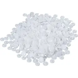 200Pcs 12mm Plastic White Resin Snaps Mini Round No Sew T5 Buttons Fasteners for Clothing Diy Crafts