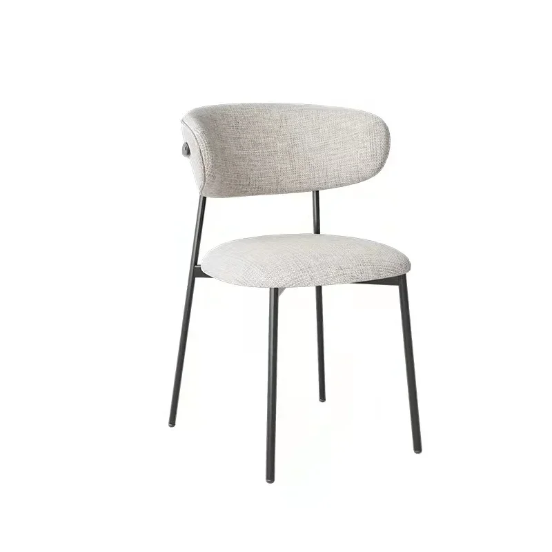 

Black Metal Legs Dining Chairs Luxury Green Portable Back Support Dining Chairs Pad Cushion Ultralight Sillas Interior Furniture