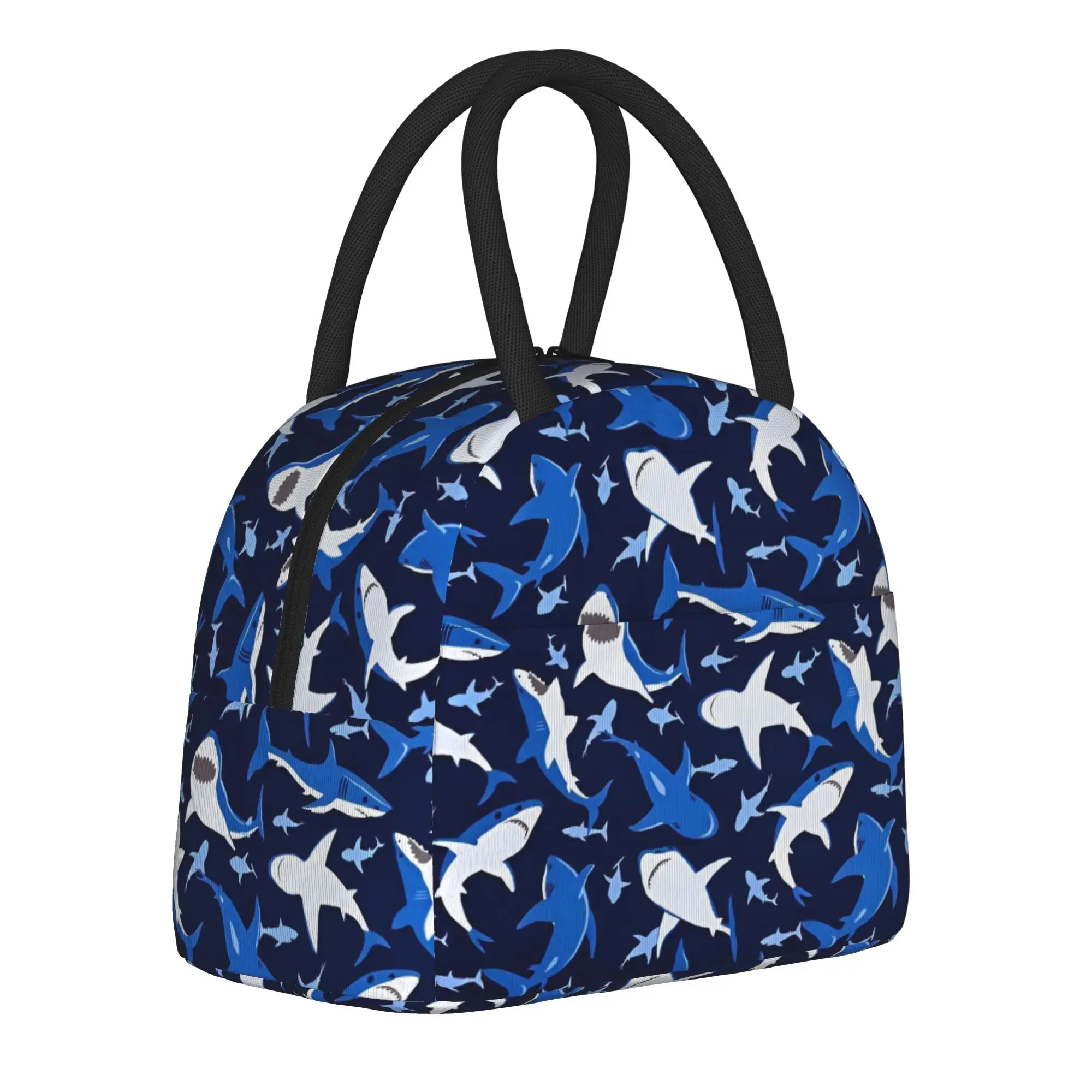 Shark Insulated Lunch Bags Leakproof Starry Whale Sharks Lunch Container Cooler Bag Tote Lunch Box School  Outdoor Girl Boy