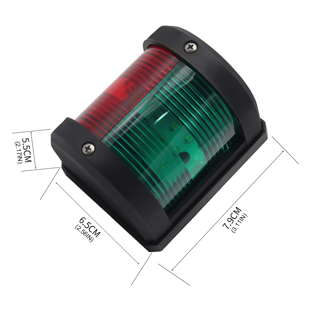 12V24VLED Luci di segnalazione di navigazione marina Resistere all'usura Lampada a vela Stern Bow Segnali Luce per pontone Yacht Barca a vela Motoscafo