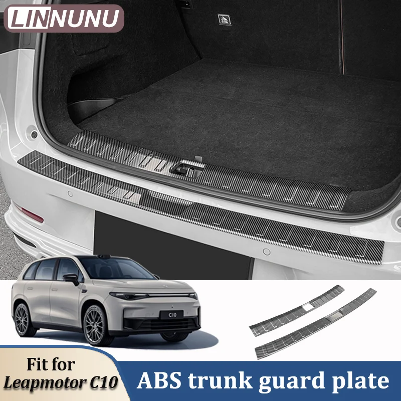 

LINNUNU Fit for Leapmotor C10 2024 2025 Car ABS Rear Trunk Scuff Plate Cover Protector Sill Trunk Tread Plate Trim Accessories