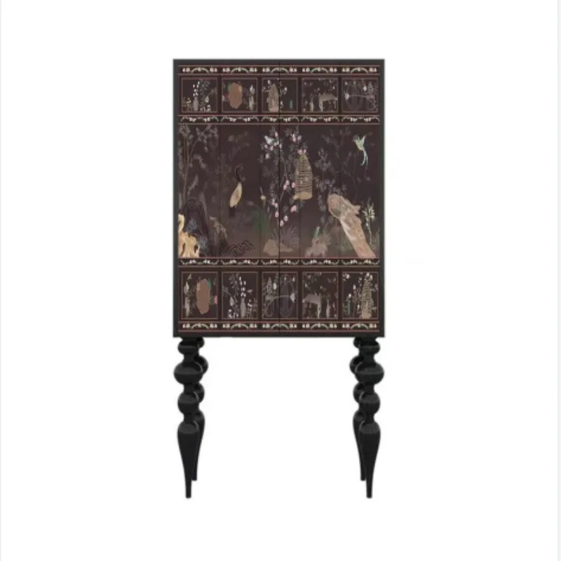 

Solid wood tall cabinet, entrance cabinet, dining side cabinet, living room multi-functional locker to decorative cabinet