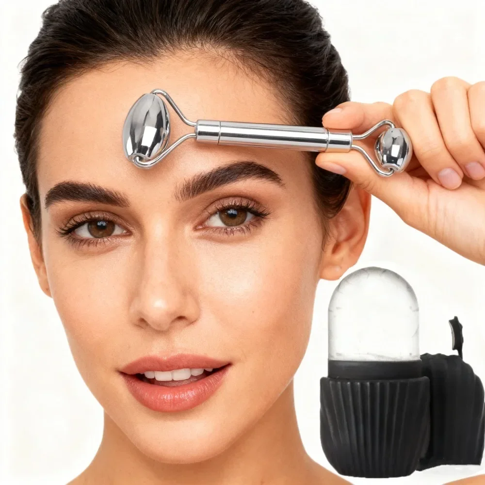 2 قطعة مجموعة دوارة الثلج تدليك الوجه RollerIce بكرة الوجه العناية بالبشرة الوجه رفع الكنتوري تنظيف الوجه أدوات العناية بالبشرة #2