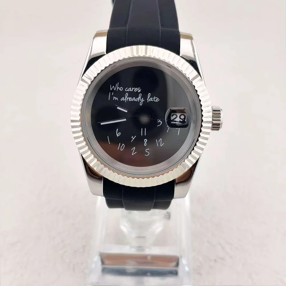 

Часы NH35 36 мм 39 мм — «Не волнуйся, я уже опаздываю» — без логотипа, сапфировое стекло, корпус из нержавеющей стали, водонепроницаемые, с автоматическим механизмом