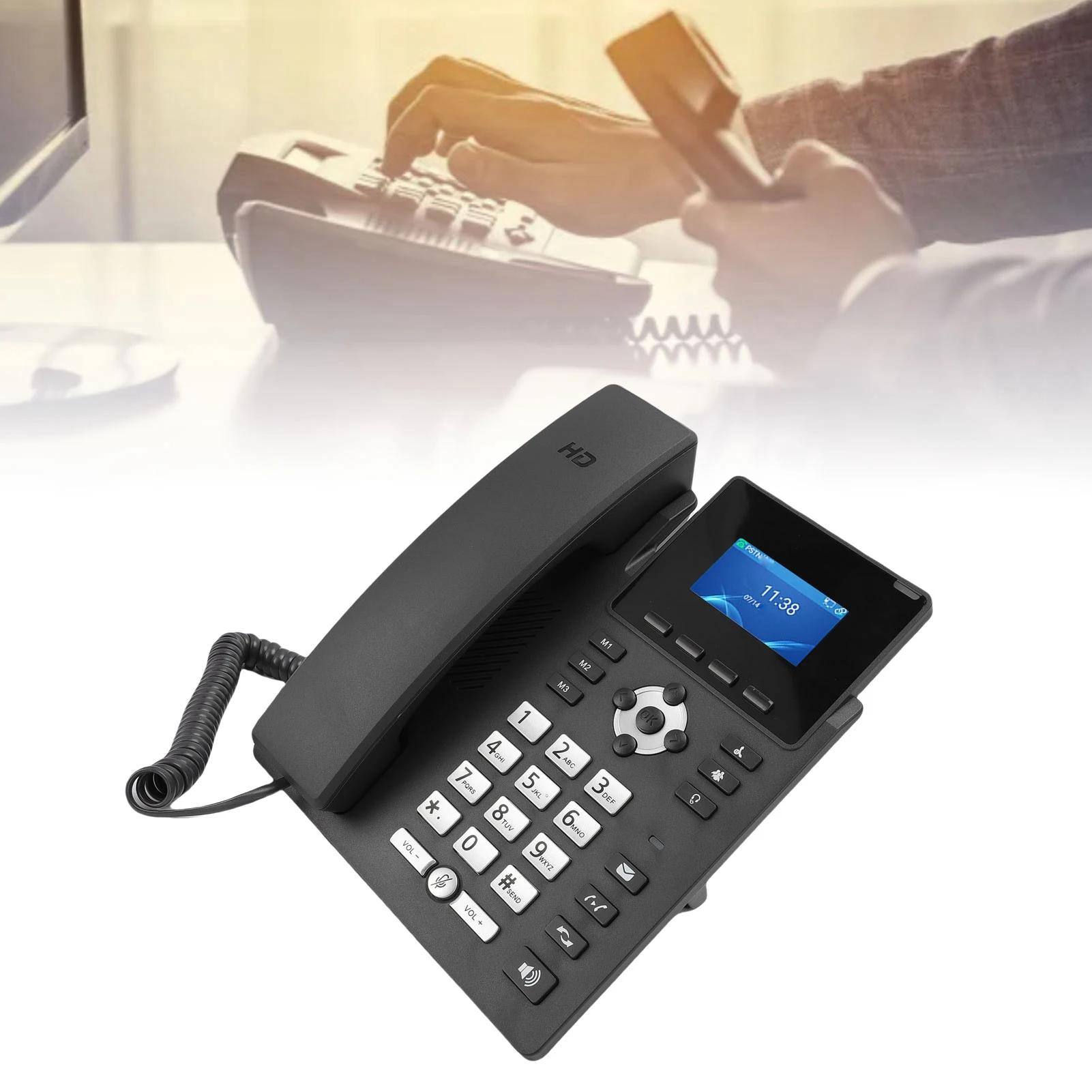 2.4 Inch IP Phone IP Phone VoIP Accounts 2.4 Inch Color Display Dual Port Gigabit Ethernet Desktop Business Media Phone IP Phone