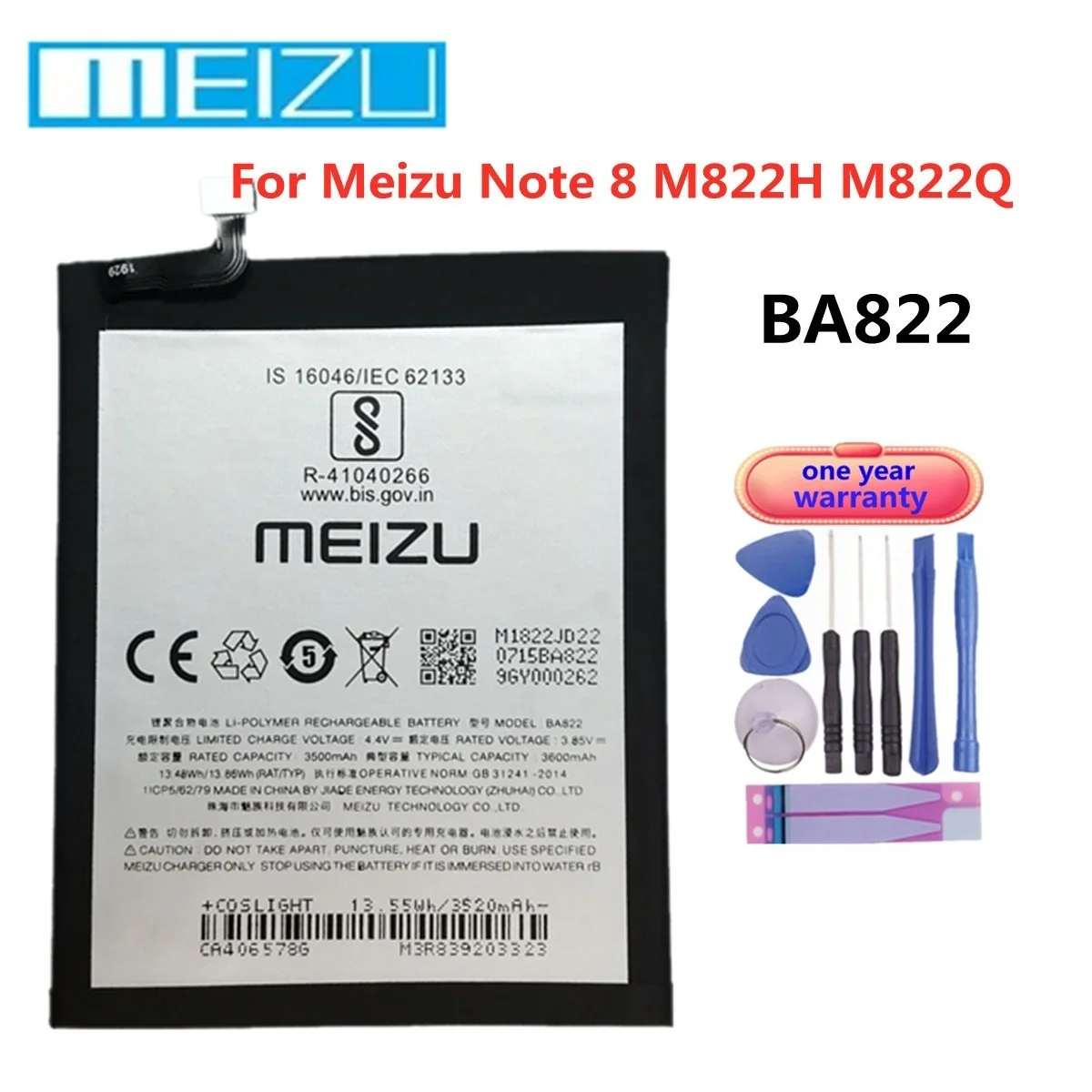 

3600mAh BA822 Original Battery For Meizu Note 8 Note8 M822H M822Q Phone Bateria