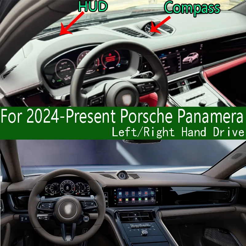 

Для Porsche Panamera 976 (2024, 2025, 2026) — Защитный коврик-накладка на приборную панель, изоляция, защита от солнца
