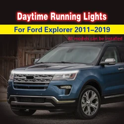 Led Decoration Lights For Ford Explorer 2011-2019 Car Hood Flexible Daytime Running Light Strip Universal Decor Lamp Waterproof