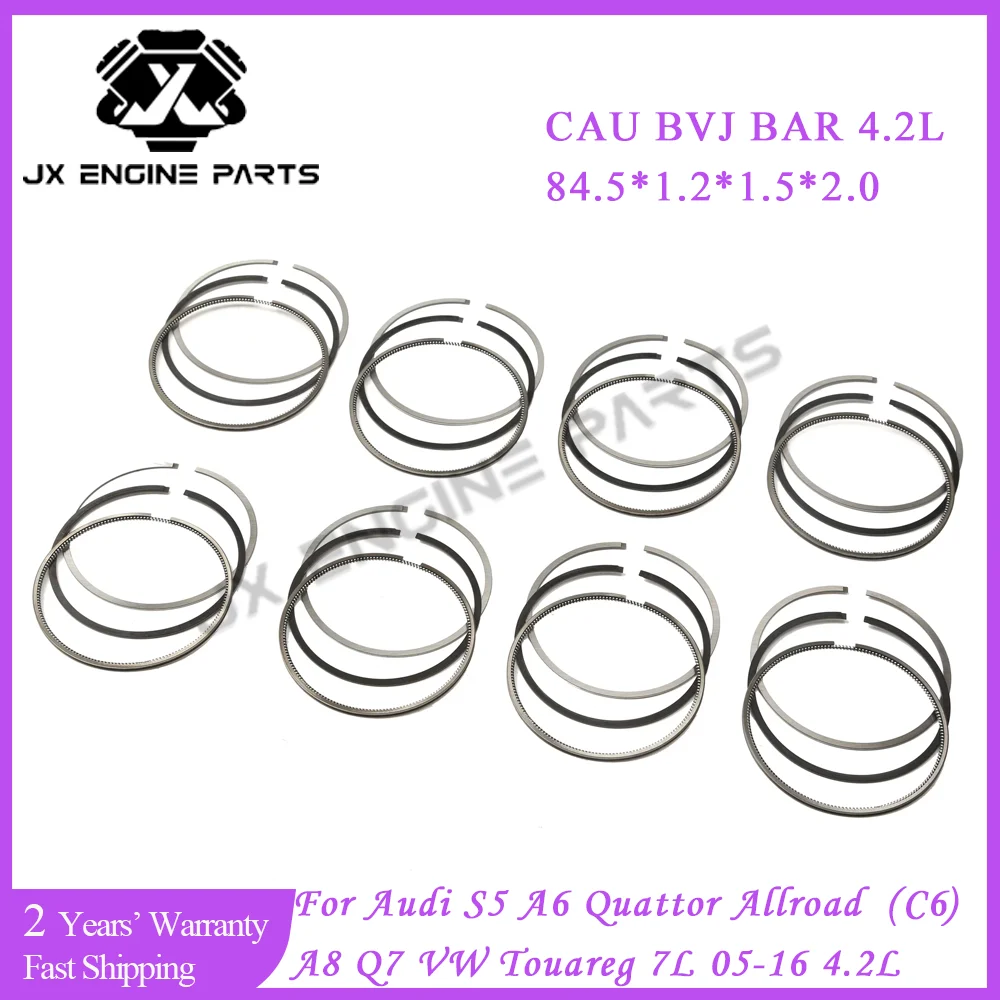 Conjunto de Anéis de Pistão STD de 84,5mm para Audi 4.2 S5 A6 Quattor Allroad C6 A8 Q7 VW TOUAREG 7L 7P 4.2L V8 05-16 CAUA BVJ BAR CGNA