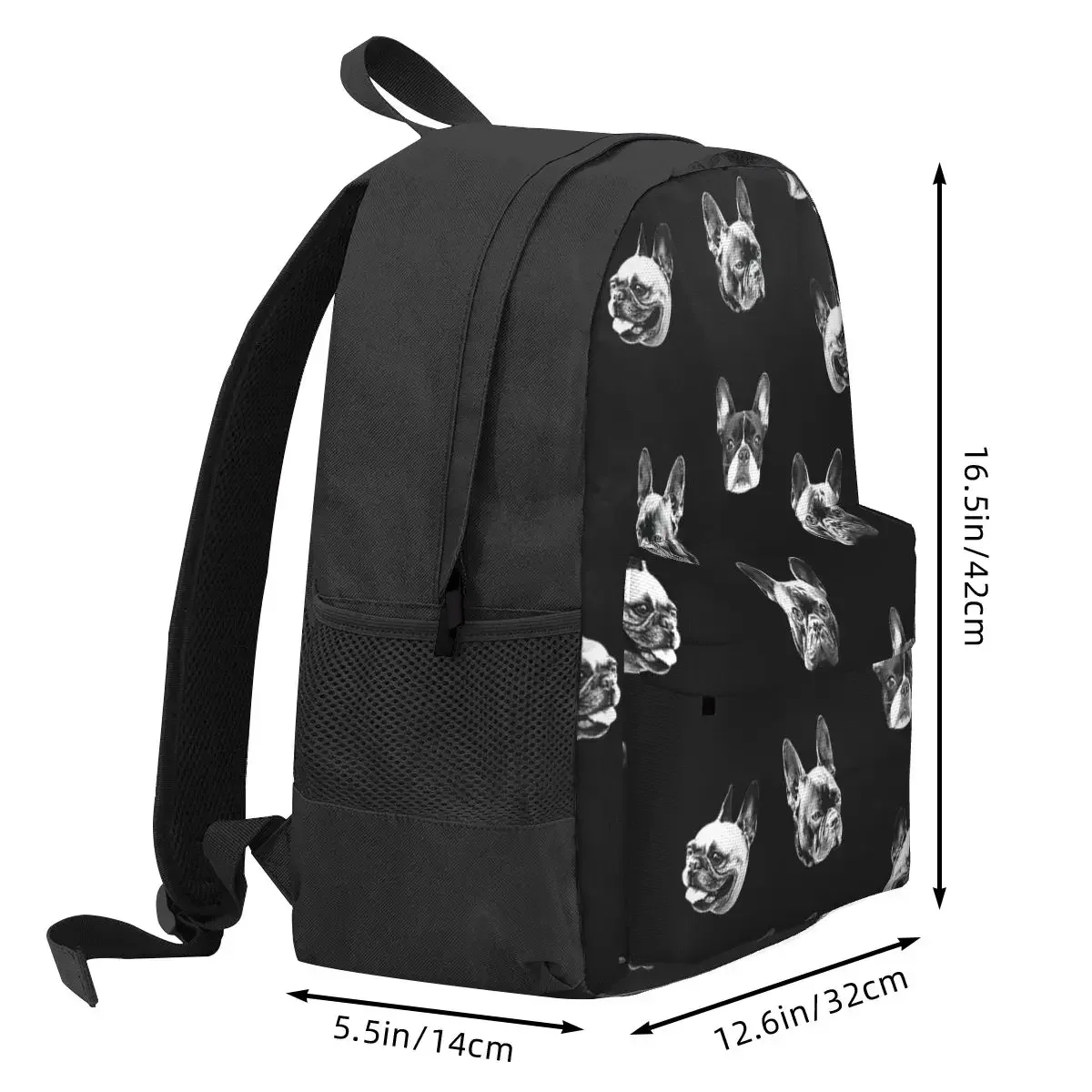 French Bulldog Animal Backpacks Boys Girls Bookbag Students School Bags Cartoon Kids Rucksack Travel Rucksack Shoulder Bag