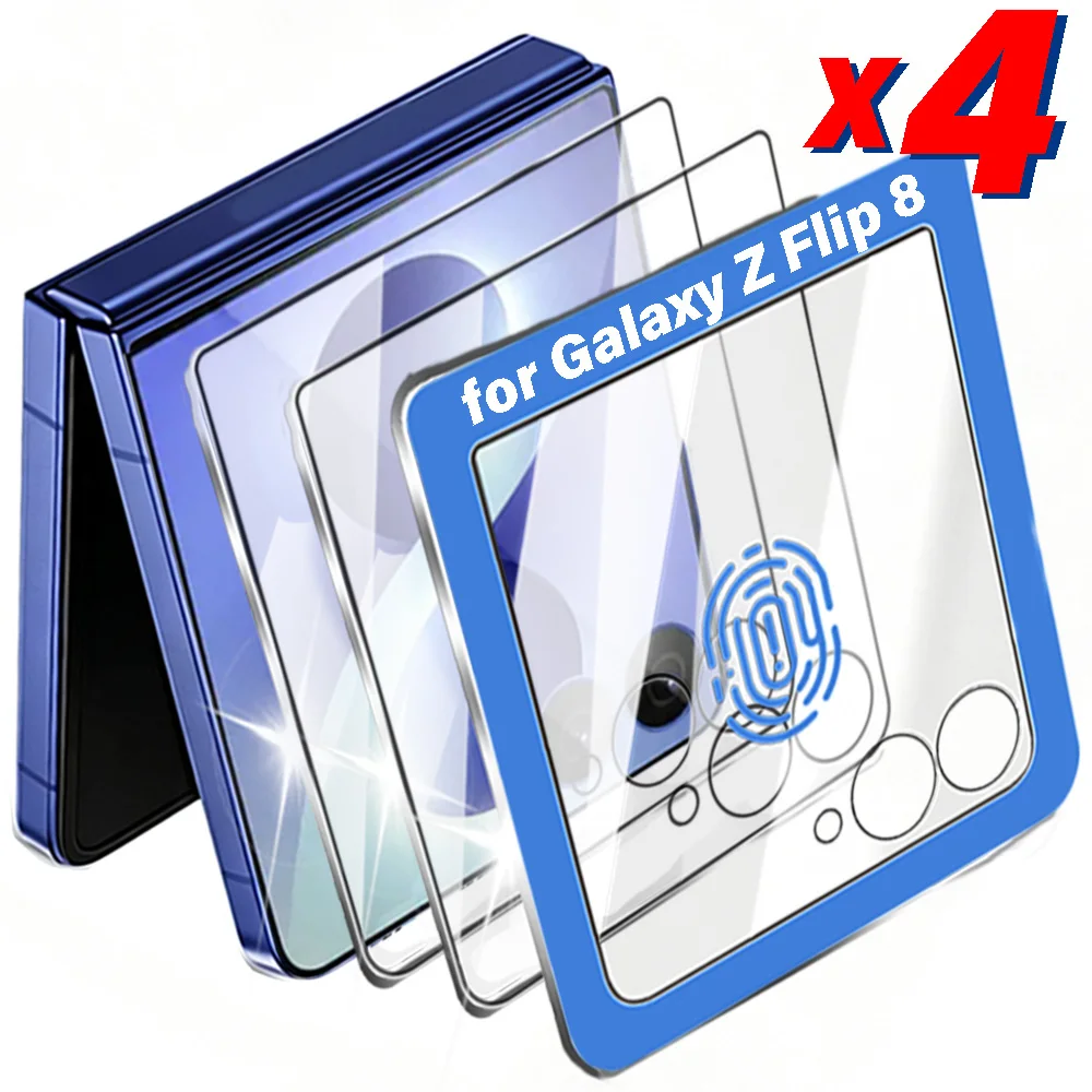 Easy Installation Tempered Glass for Samsung Galaxy Z Flip8 1-4PCS HD Anti-scratch Premium Screen Protector for Samsung Z ZFlip8
