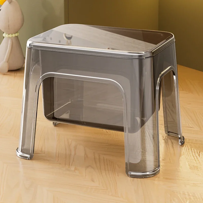 Transparent Bedroom Foot Stool Ultralight Small Relax Unique Apartment Stool Changing Household Modern Tabouret Salon Furniture