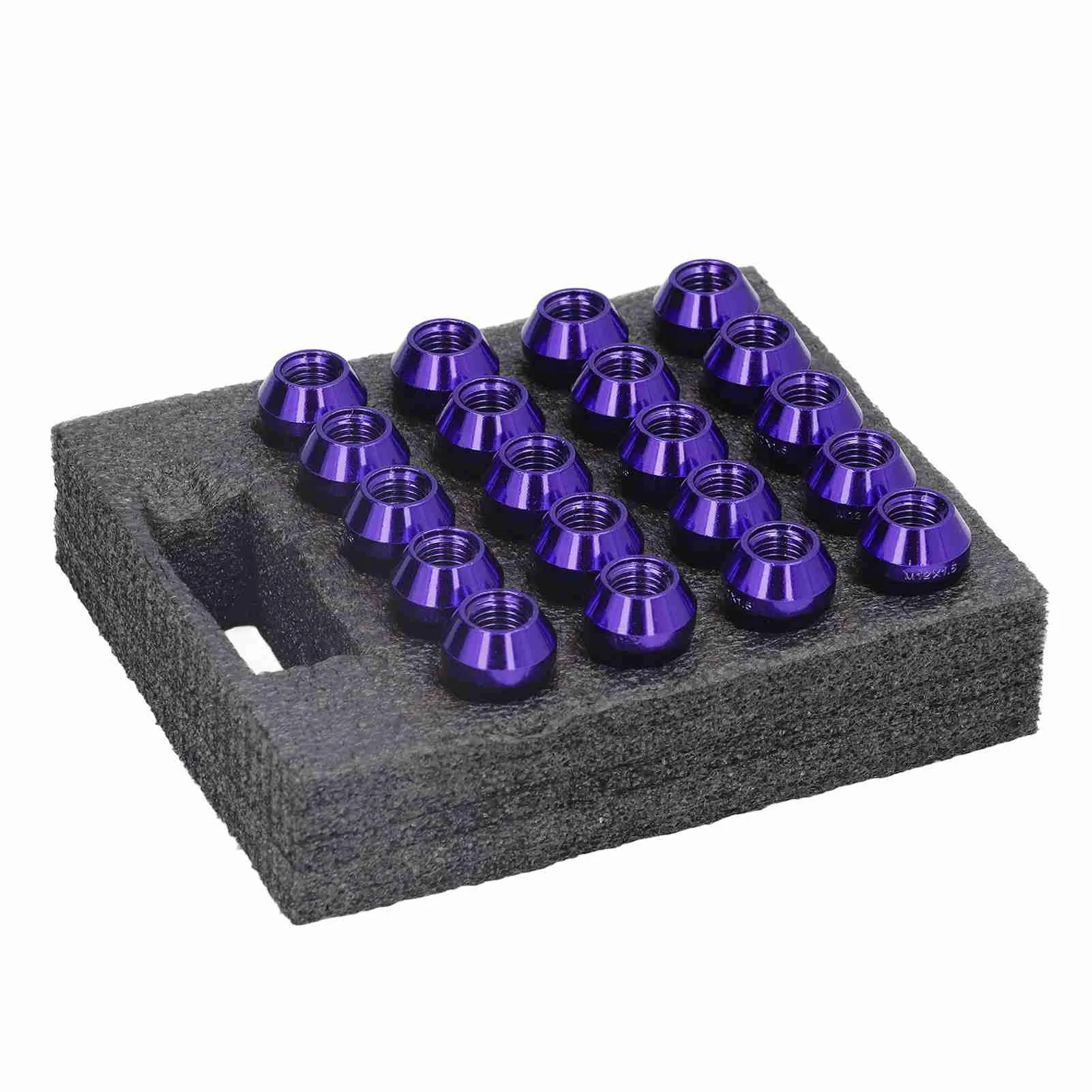 20Pcs M12x1.5 Wheel Lug Nuts with Wrench Socket High Hardeness Replacement for Ford Focus