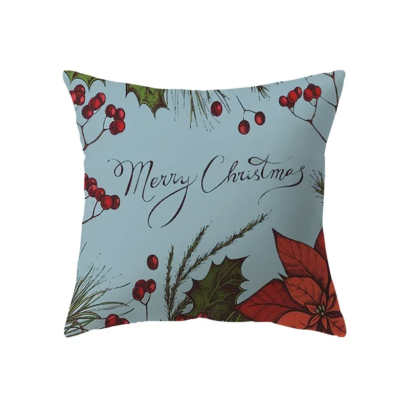 Christmas Theme  Decoration Printing Pattern Cushion Cover Home Living Room Sofa  Pillow