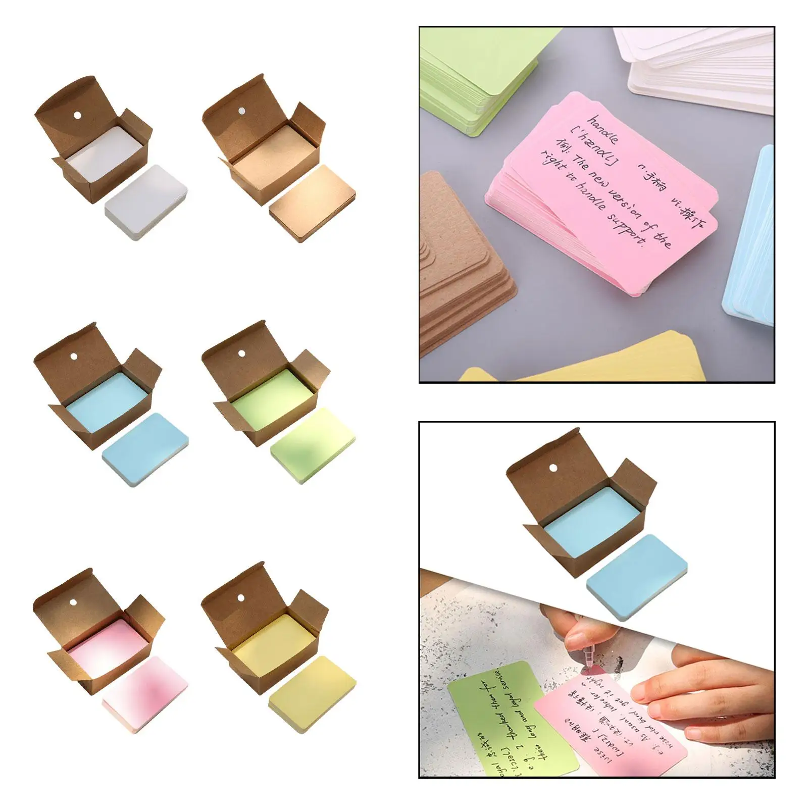 100x Small Blank Business Cards Heavy Card Stock Cardstock Paper Paper Message Note for DIY Party Invitations Gift Tags Label