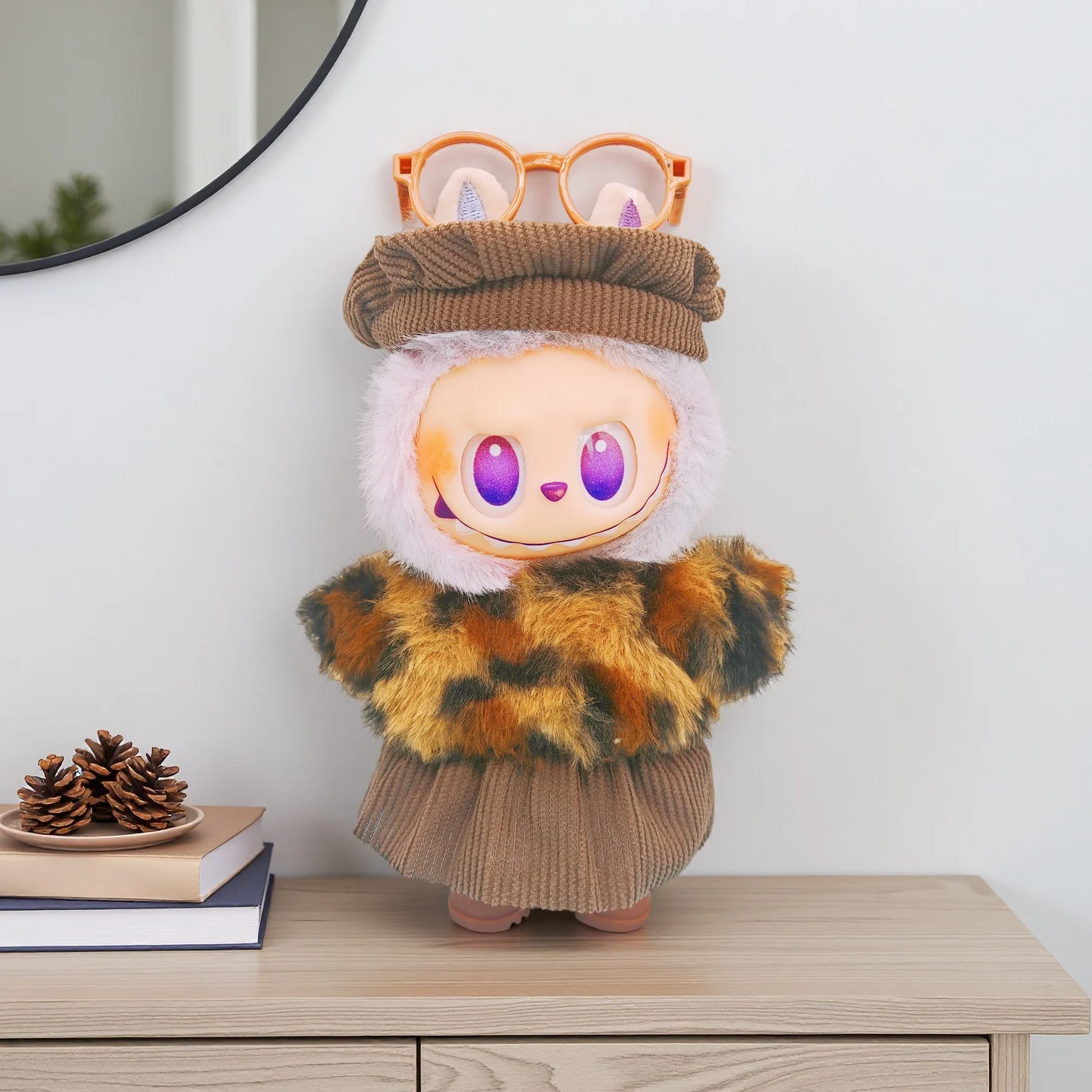 3/5in1 poppenkleertjes set voor Labubu (geen pop) meisje jongen outfits 1e/2e generatie vinyl kunst speelgoed ontwerper pop kleding jurk accessoires