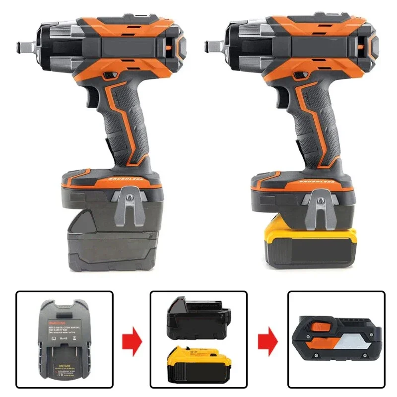 For Milwaukee For Dewalt Battery Adapter Converter 18V 20V Lithium Battery Convert To for Ridgid 18V Tool Electric Power Drill