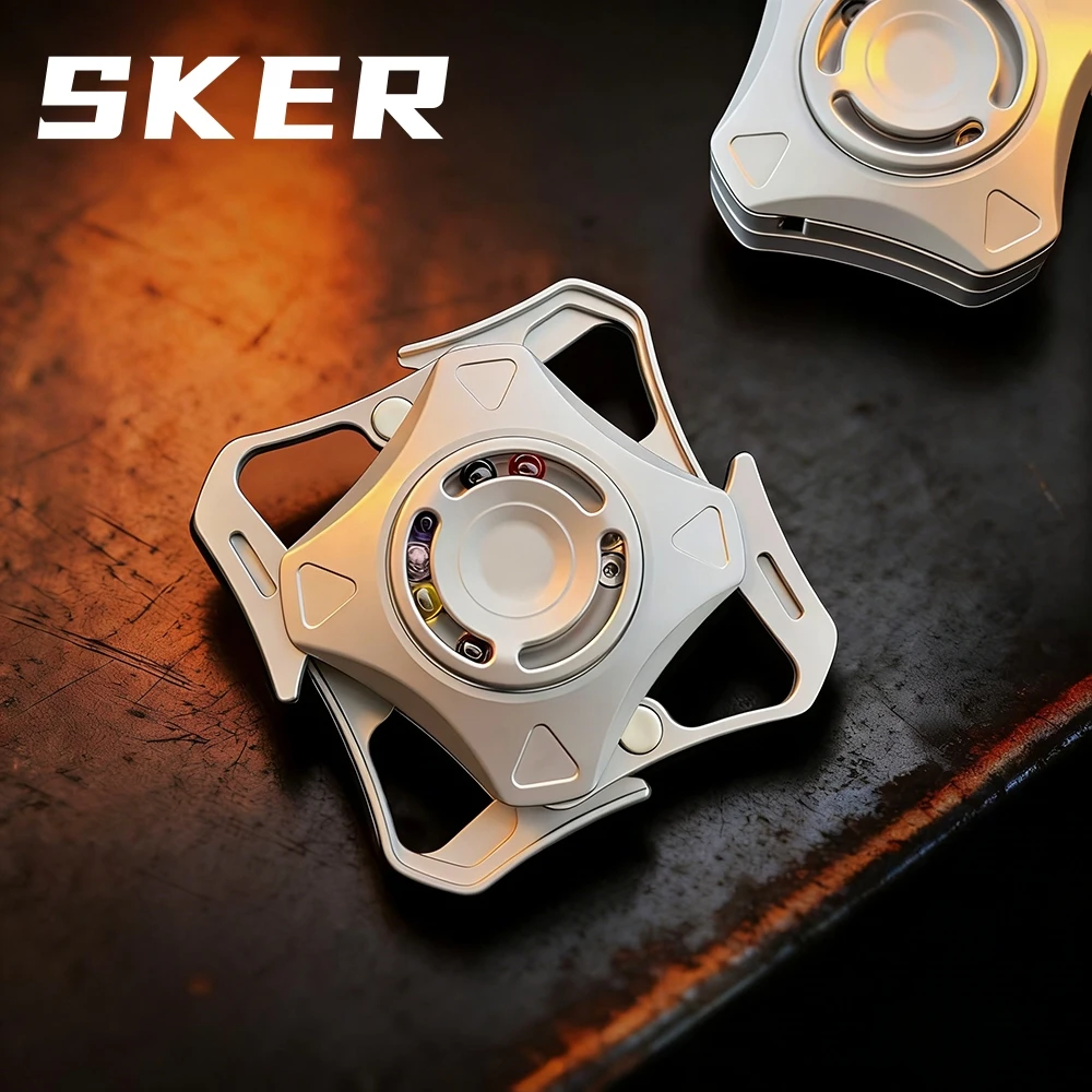 

SKER EDC Фиджет-спиннер из нержавеющей стали Open Nail Gyro Uncrowned Hades Staggered Gyro