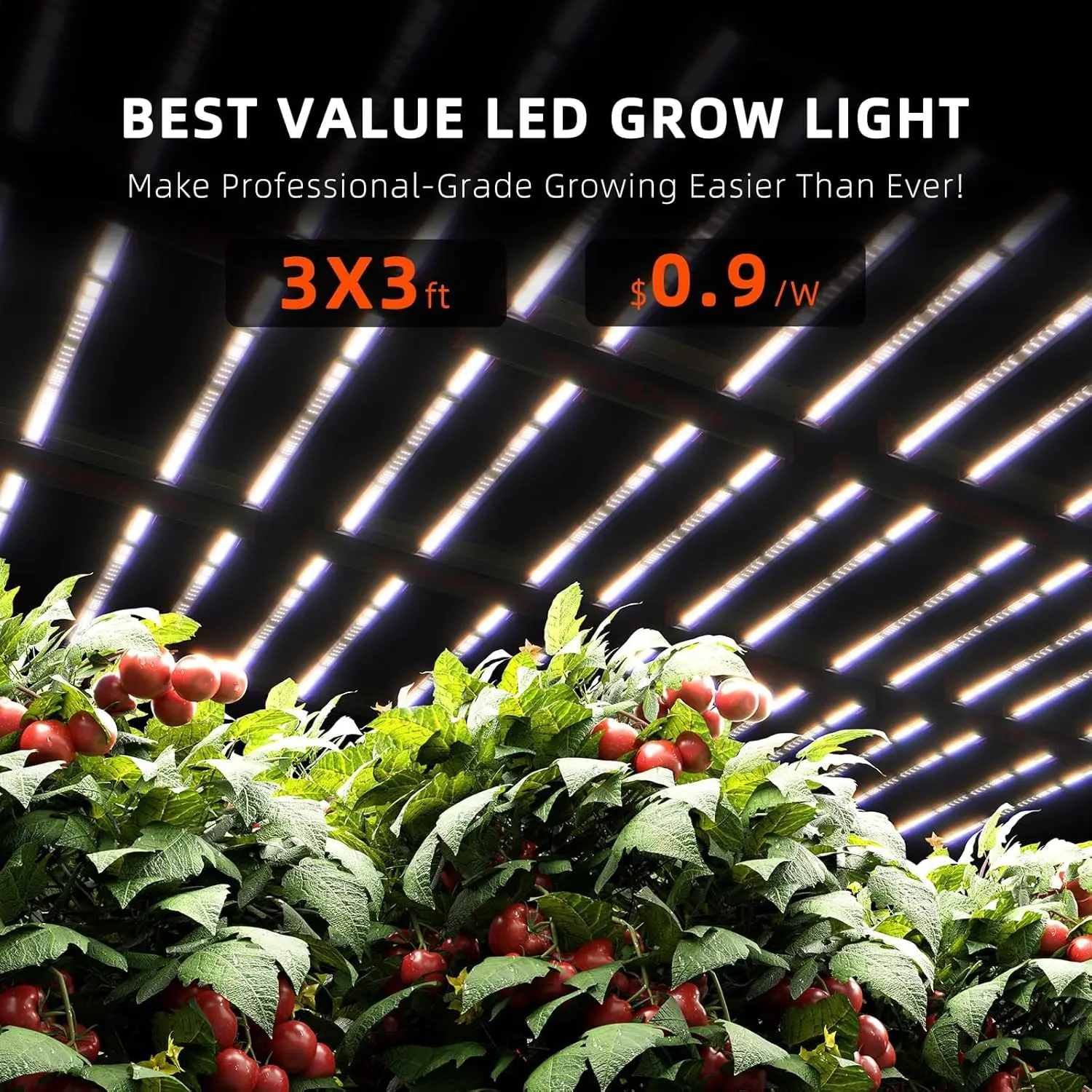 2024 G3000 Cost-Effective LED Grow Lights  Coverage Full Spectrum  Bar Style Growing Lamp