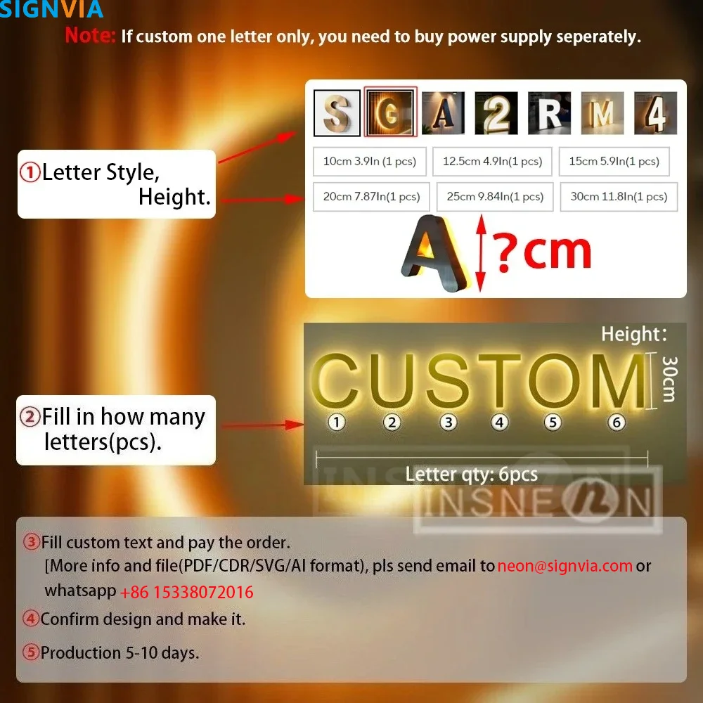 Niestandardowe, świecące litery LED, akrylowy szyld - trójwymiarowy, luksusowy, metalowy neonowy szyld ścienny premium dla kawiarni, reklamy biznesowej, oświetlenie.