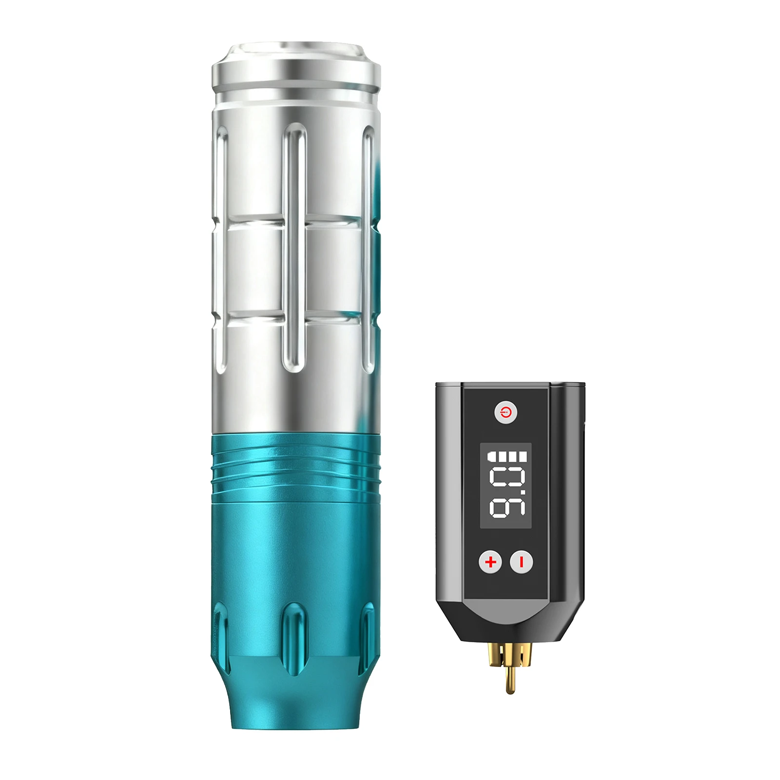 Tattoo Kit TRO Legering Tattoo Pen Kit voor permanente make-up Tattoo Machine Kit Nieuwe blauwe draadloze tattoo-voeding Tattoo Gun Kit