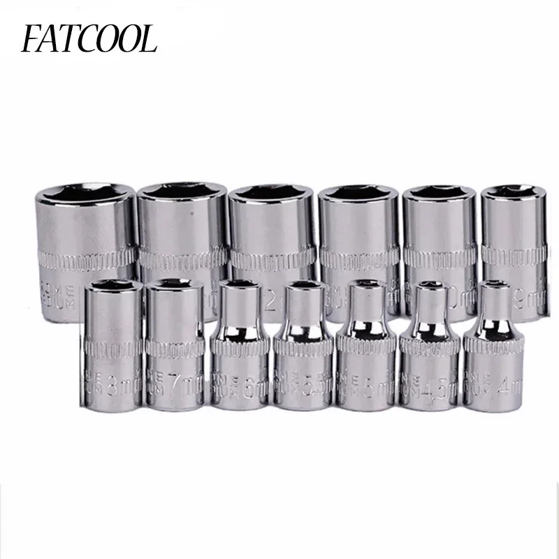 1pc 4mm-14mm Socket Wrench Head Metric Socket Set Socket Wrench Kit Bolt Hexagon Allen Head Torque Wrench Sleeve Head