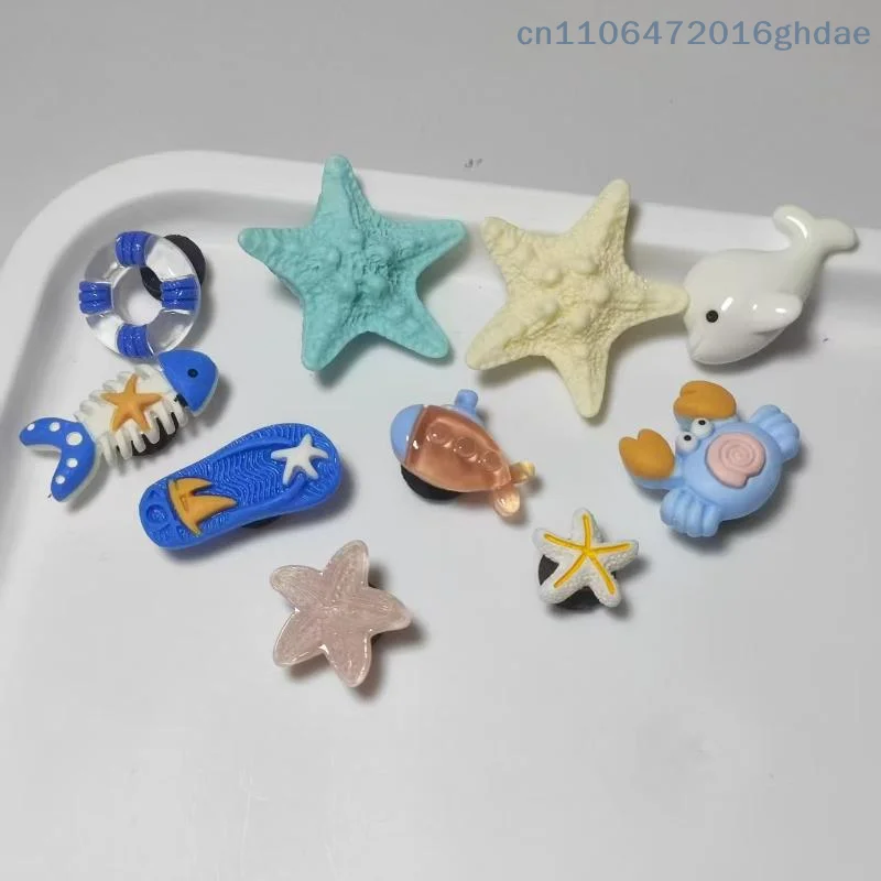 （Summer6）Cute Summer Ocean Series Set Shoes Buckle Decoratio
