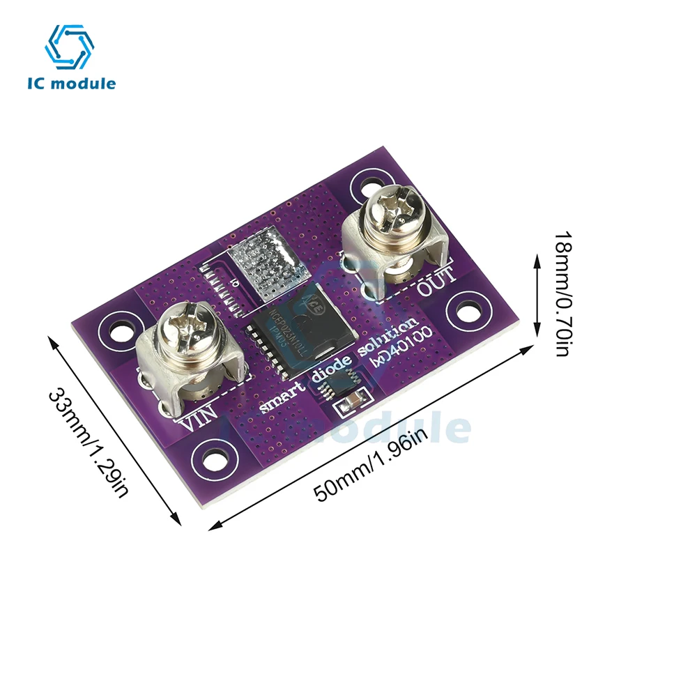 40 A, 60 A, hohe Leistung, keine Spannungsbegrenzung, ideales Diodenmodul, bodenfreies Design, Schutz der umgekehrten Polarität, geringer Verbrauch