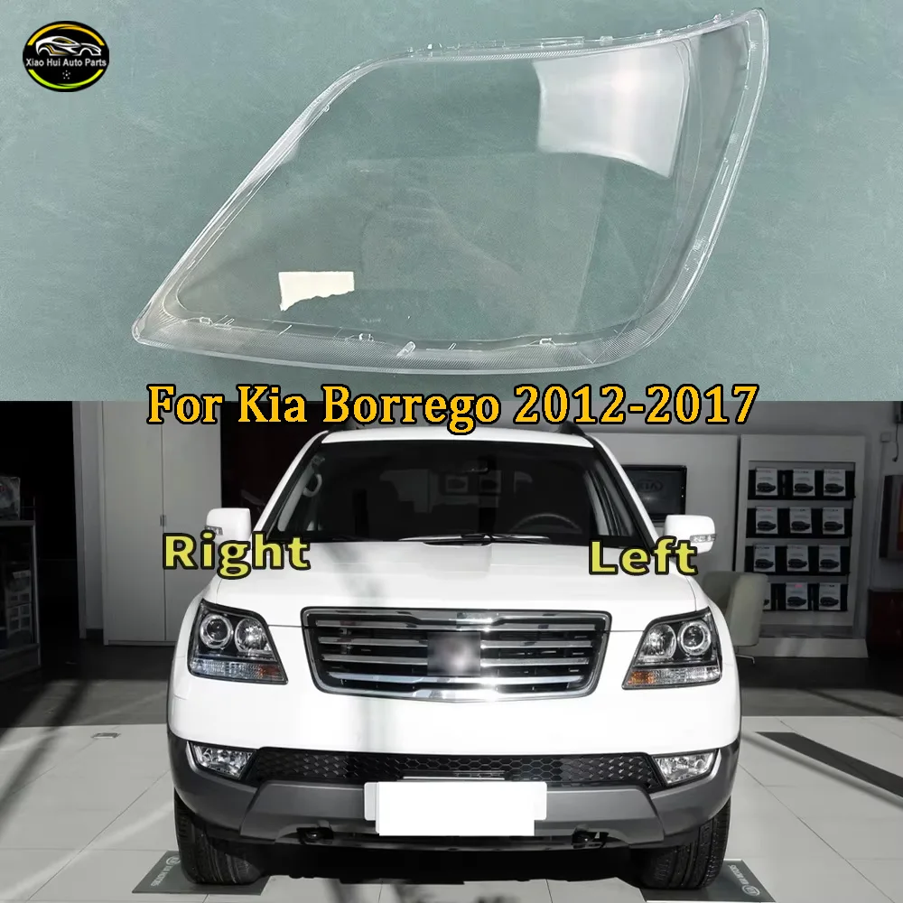 Replace Original Lampshade Plexiglass For Kia Borrego 2012-2017 Front Headlight Cover Transparent Lamp Shade Headlamp Lamp Shell