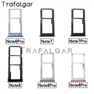 Bilashmart SIM Card Tray Slot Xiaomi Redmi Note 6 7 8 Pro Sim Tray Holder Micro SD Slot Socket Adapter Replacement Parts