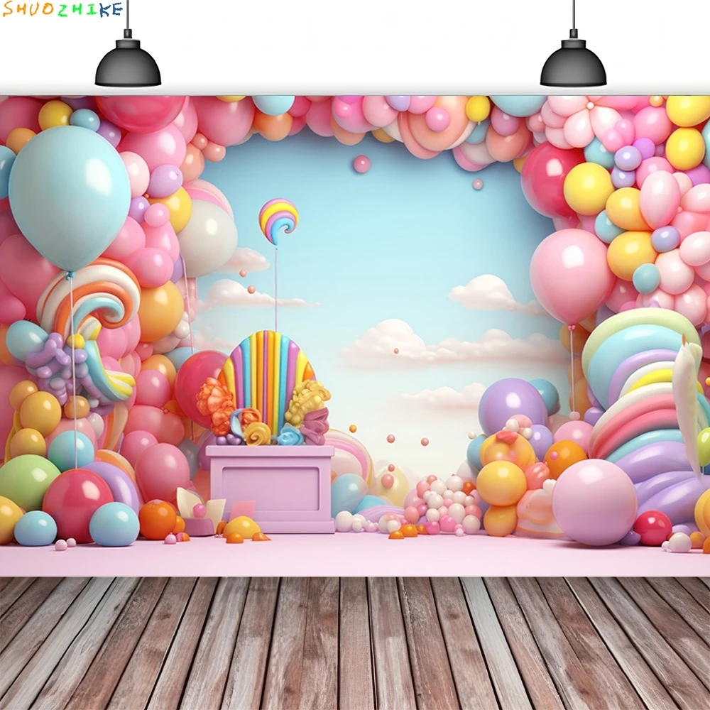 بالونات ملونة نابضة بالحياة ، خلفيات ، مستلزمات التصوير الفوتوغرافي ، حفلة أعياد الميلاد ، ديكور غرفة الأطفال ، خلفية استوديو الصور ، الدعائم ، أو