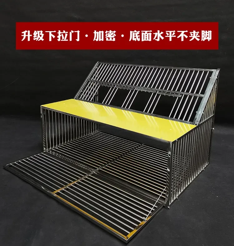 Stainless steel carrier pigeon cage jumping on loft cage jumping door European import door shed remote automat