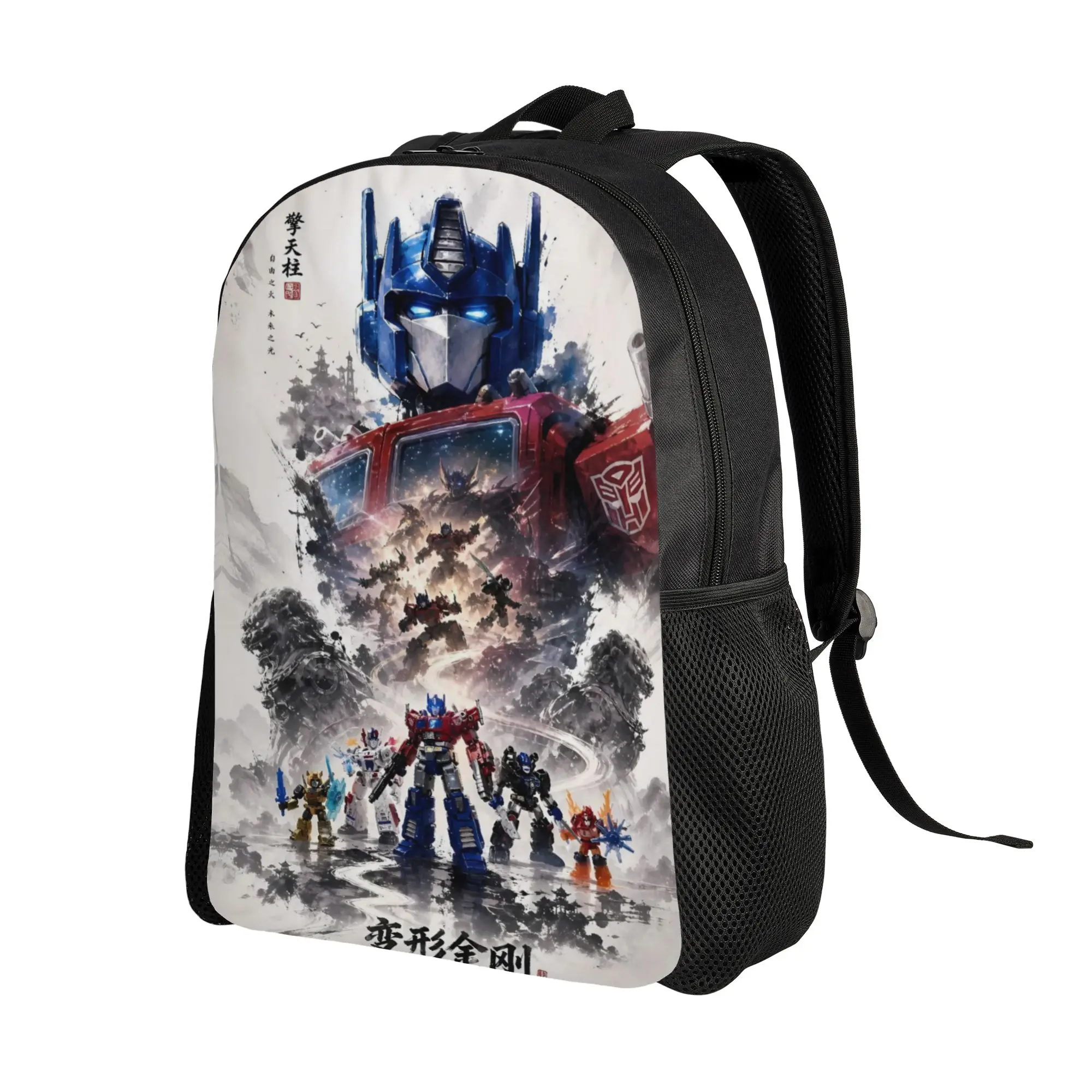Transformered Cartoon Backpack 3d Printing Streetwear Backpacks Boy Girl Hiking Big School Bags High Quality Rucksack