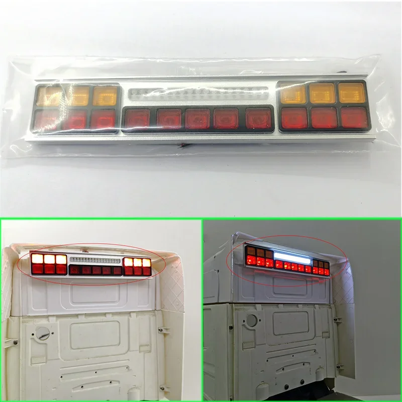 

LED Metal Rear Light Decorate Upgrade Refit for 1/14 Tamiya RC Truck Trailer Tipper Scania R730 R620 R470 Car Diy Parts