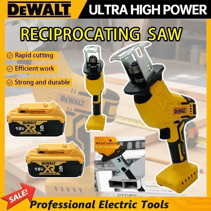 

Аккумуляторная сабельная пила Dewalt, бесщеточная, высокомощная, многофункциональная, для резки металла, дерева и труб, электроинструмент