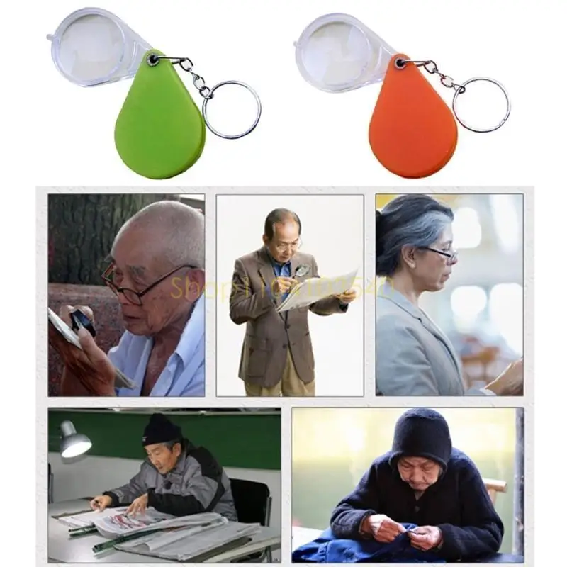 02DC Mini Folding Magnifier Magnifier Magnifing Glass с цепью для ремонта