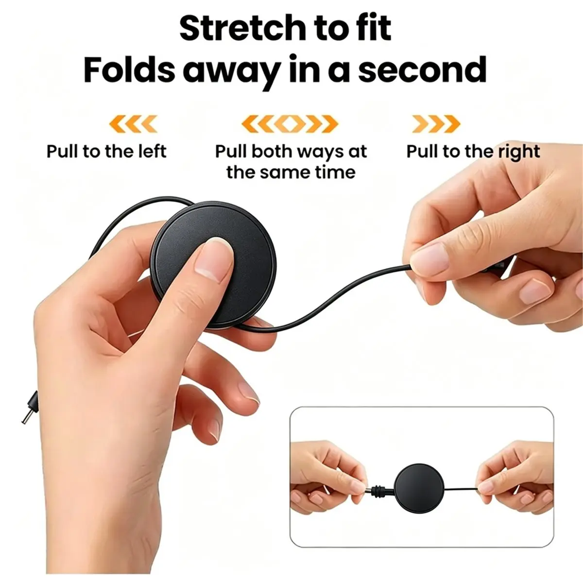 For Mini Retractable Power Cord DC5521 Plug-and-Play Portable DC Cable Ethernet Satellite Cable